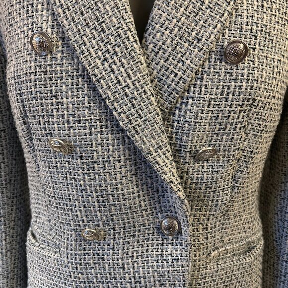 Classy Marks & Spencer Blue Mix Tweed Style Jacket Blazer  (Size 12) - Picture 2 of 13